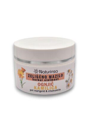 Zeliščno mazilo ognjič kamilica