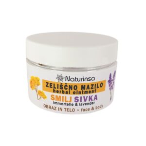 Zeliščno mazilo smilj sivka Naturinsa za pomiritev in revitalizacijo kože